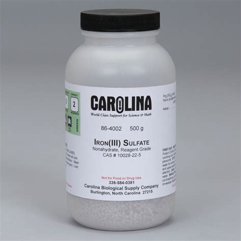 Iron (III) Sulfate, n-hydrate, Laboratory Grade, 500 g | Carolina ...