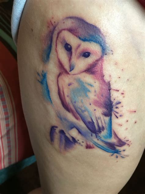 Watercolor Barn Owl Tattoo | Barn owl tattoo, Tattoos, Owl tattoo