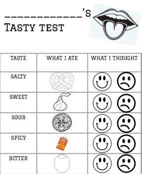 5 Senses Taste Test by Alina's Lessons On the Go | TPT