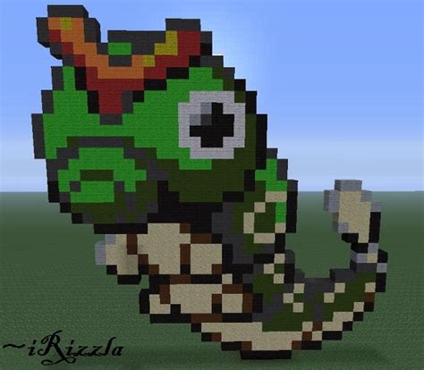 #010 - Caterpie (Minecraft Pixel Art) by iRizzla on DeviantArt