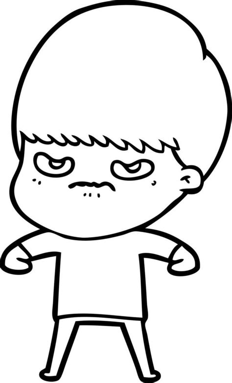 cartoon angry boy 12406120 Vector Art at Vecteezy