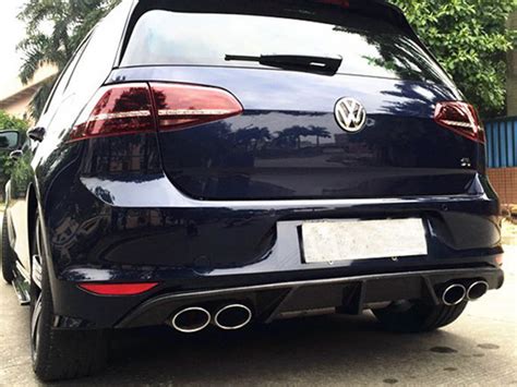 VW Golf Mk7 R-Line Quad Exhaust Carbon Fibre Rear Apront - Autostyle ...