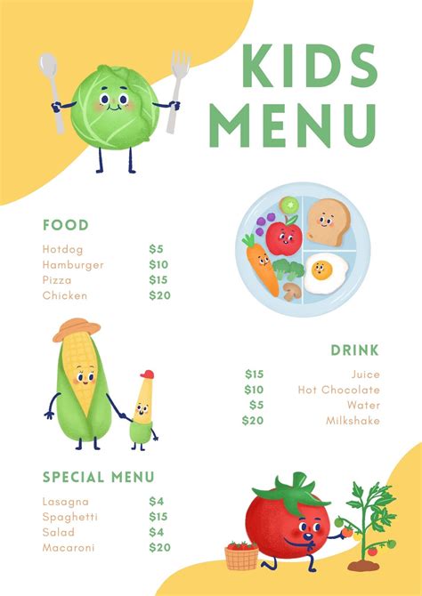 Kids Food Menu Online | www.pennygilley.com