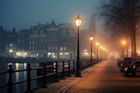 foggy day architecture illuminated cityscape. | Free Photo - rawpixel