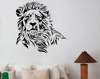 Lion wall decal | Etsy