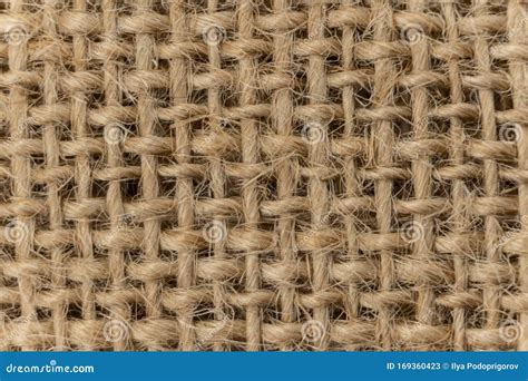 Burlap Woven Texture Seamless. Jute Background Close Up Macro Stock ...