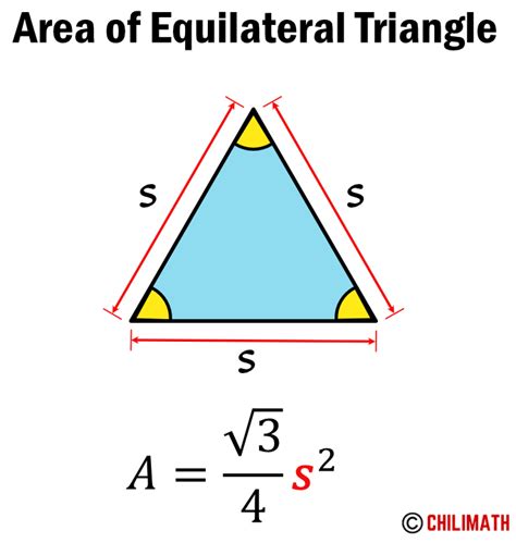 Area of Equilateral Triangle - Derivation, Formula & Examples | ChiliMath