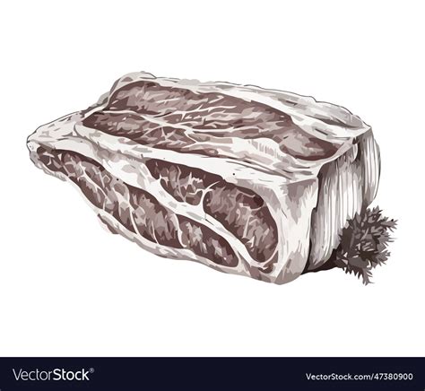 Freshly cooked pork chop a gourmet delight Vector Image