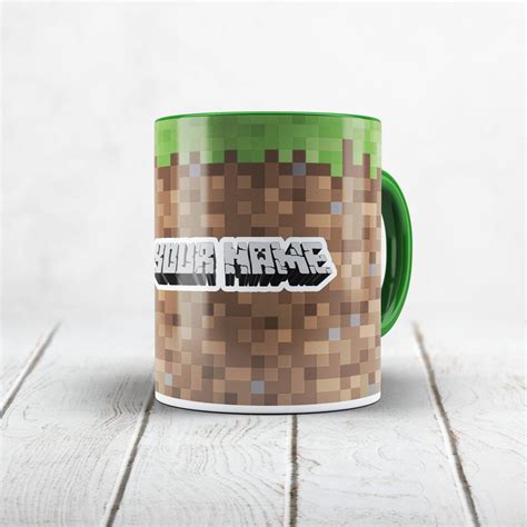 Personalized mug for Minecraft fans. Gaming Mug with Color | Etsy