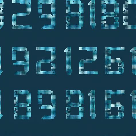 Download Pixelated Numbers in Blue and White Patterns Online - Creative ...