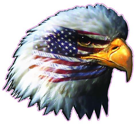 American Flag Eagle Head is 5" Decal - Walmart.com