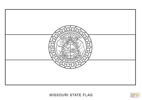 Missouri State Flag coloring page | Free Printable Coloring Pages