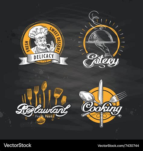 Restaurant logo design template cafe Royalty Free Vector