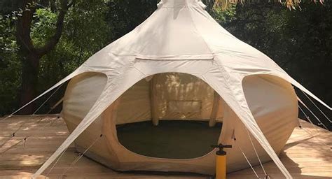 The inflatable shelter could This New Inflatable Yurt Is the Perfect ...