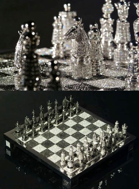 For the Chess Player Who Has Everything: A Diamond Chess Set | Chess ...