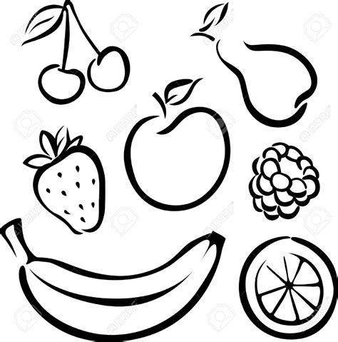 Fruit Clipart Black And White | Free download on ClipArtMag