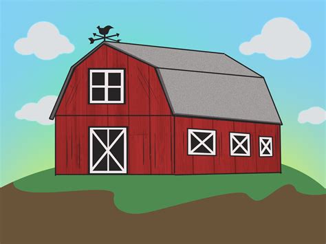 Simple Barn Drawing at GetDrawings | Free download