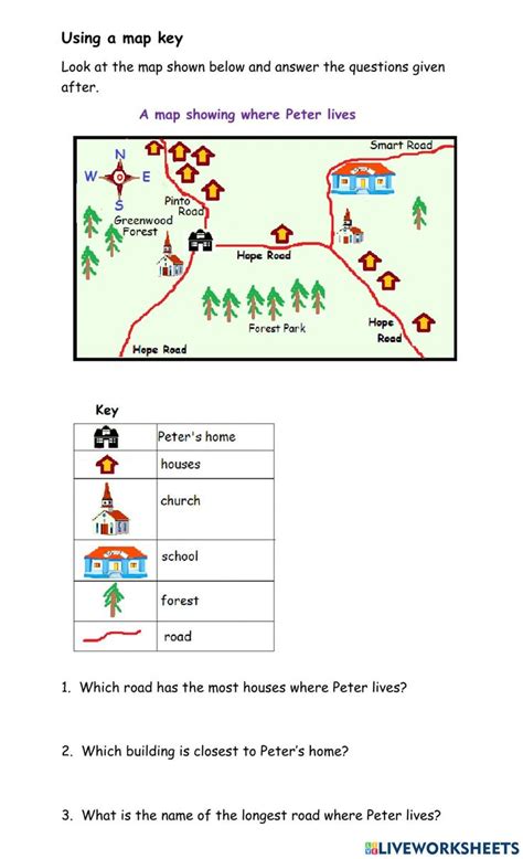 Using a map key worksheet | Map activities, Homeschool activities ...