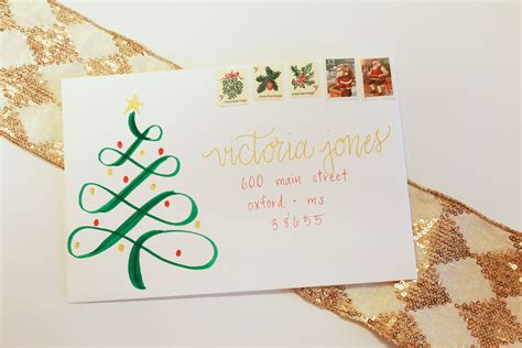 Use brush pens to create a flourish tree for Christmas cards! Easy ...