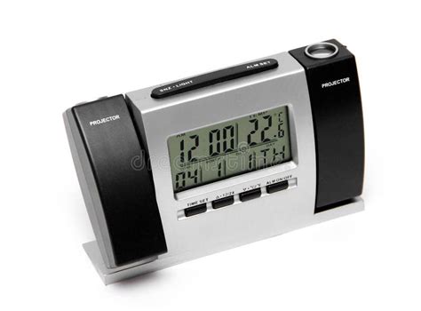 Digital Alarm Clock with Projector Stock Photo - Image of ringer ...