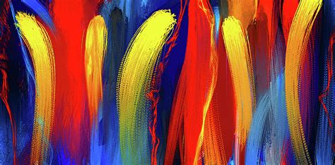 Be Bold - Primary Colors Abstract Art Painting by Lourry Legarde