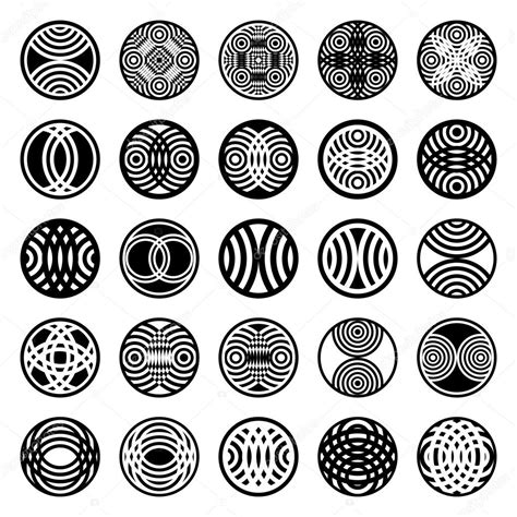 Patterns in circle. Design elements. — Stock Vector © troyka #8369096