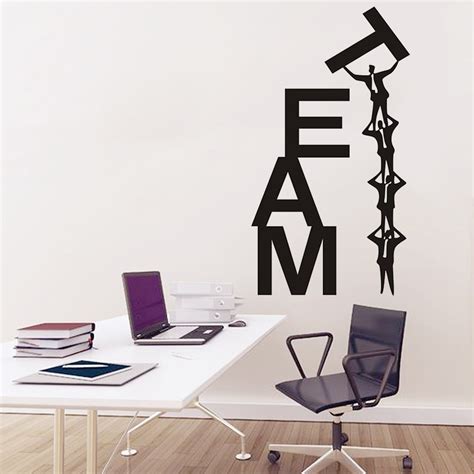 Office Inspirational Quotes Teamwork Wall Art Decoration Removable Sticker