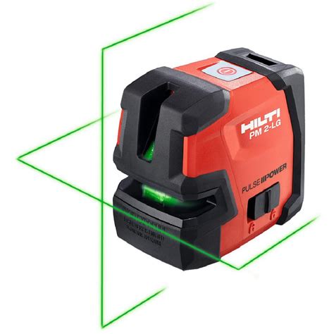 Hilti 66 ft. PM 2-LG Green Beam Line Laser Level with (2) AA Batteries ...