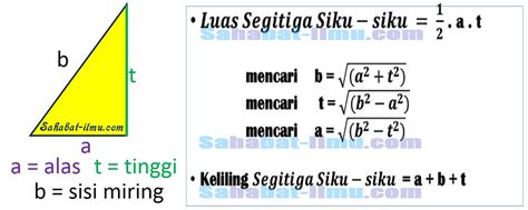 Rumus Segitiga Siku Siku Sifat Keliling Luas Dan Contoh Soal | The Best ...