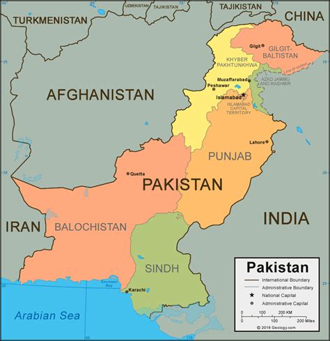 Pakistan Map and Satellite Image