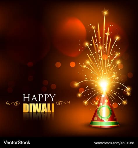 Happy diwali crackers Royalty Free Vector Image