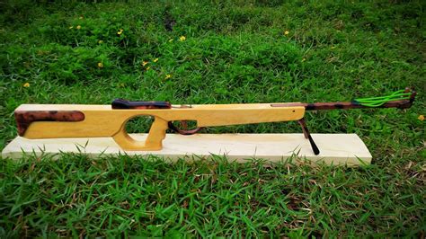 Wooden sniper rifle | Amazing slingshot power | DIY - YouTube