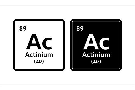 Actinium Symbol. Chemical Element Graphic by DG-Studio · Creative Fabrica