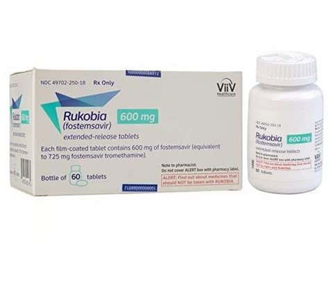 Rukobia fostemsavir 600 mg Tablet at Rs 48000/bottle | Generic Anti HIV ...