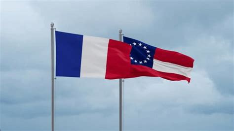 France Flag History Us Confederate States Stock Footage Video (100% ...