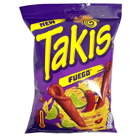 Buy Takis Fuego Chips 180g Extreme Chill and Lime Flavoured Corn Snack ...