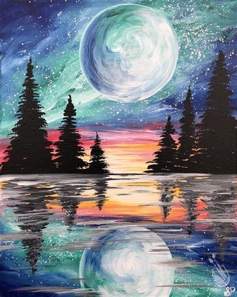 Celestial Moon - Friday, March 1, 2019 - Painting with a Twist Hampton, VA