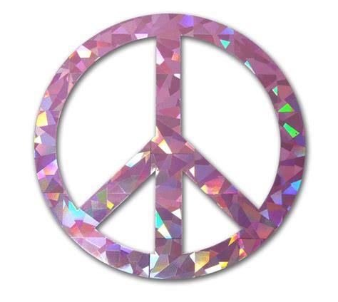 Peace Sign Pink Reflective Decal | Elektroplate