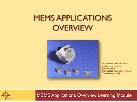 mems applications overview - Scme