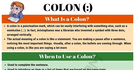 Colon (:) When to Use a Colon with Colon Punctuation Rules • 7ESL