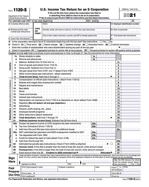 Form 1120s Due Date 2023 - Printable Forms Free Online