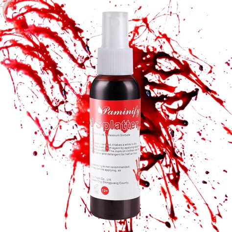 Buy Paminify 2.1oz Fake Blood Spray, Blood Splatter, Halloween Liquid ...