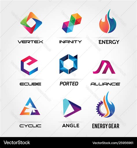 Business logo design collection Royalty Free Vector Image