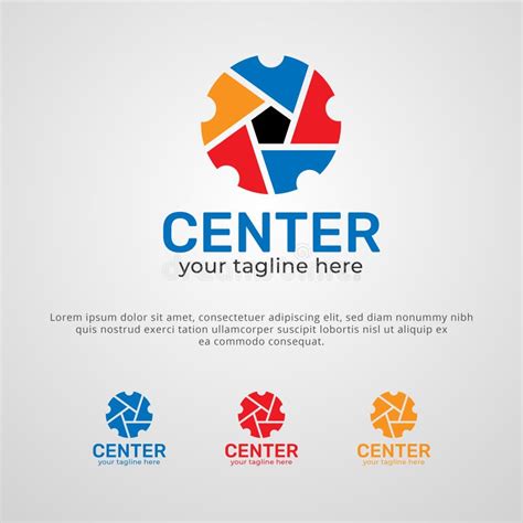 Center Brand or Company Logo Design Template Stock Vector ...