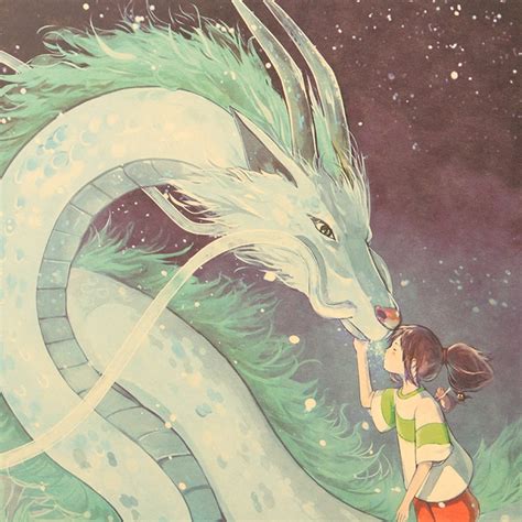 Haku Dragon Spirited Away Poster – otakuuu