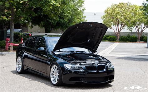 Jet Black BMW E90 M3 Rides on White HRE Wheels from EAS - autoevolution