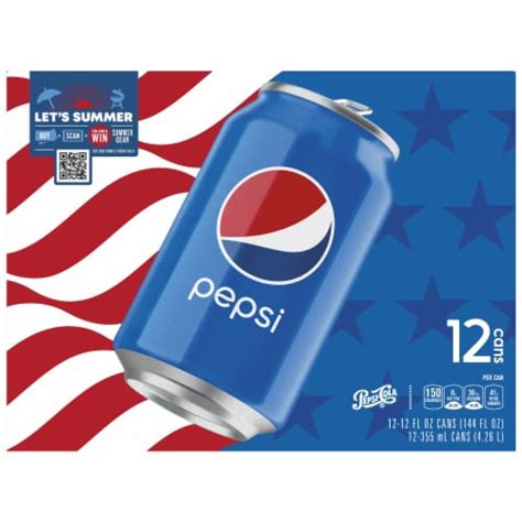 Pepsi Cola Soda Can, 12 pk / 12 fl oz - Kroger