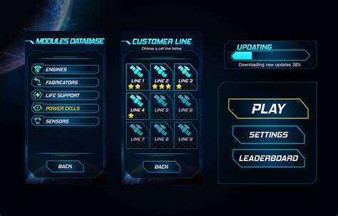 SIMPLE SCI-FI GAME UI DESIGN on Behance