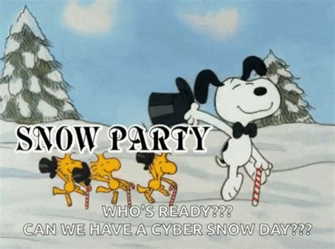 Snow Party Snow Day GIF - Snow Party Snow Day Snoopy - Discover & Share ...