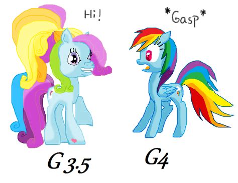 Mlp: G4 RainbowDash meets G3.5 RainbowDash by ImaPegasister on DeviantArt